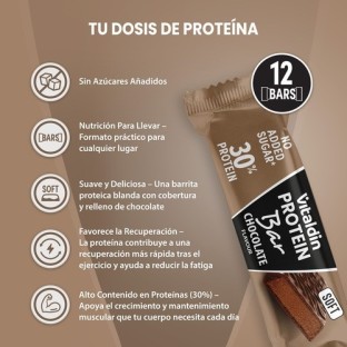 X12 Barritas proteicas con sabor Chocolate y Bajas en Azúcar