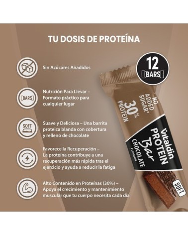 Barritas proteicas con sabor Chocolate y Bajas en Azúcar