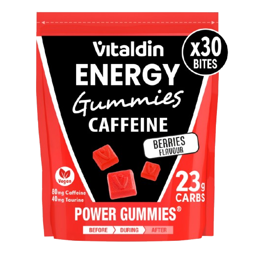 Gominolas de Cafeína y Taurina frutos rojos - Vitaldin