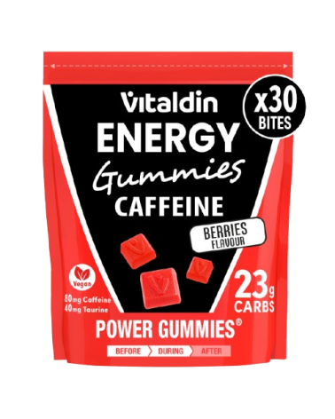 Caffeine and Taurine gummies red fruits - Vitaldin