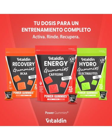Gominolas de Cafeína y Taurina frutos rojos - Vitaldin