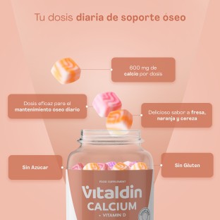 Gominolas de Calcio con Vitamina D y Sin Azúcar