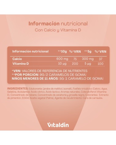 Sugar-Free Calcium Gummies with Vitamin D | Vitaldin