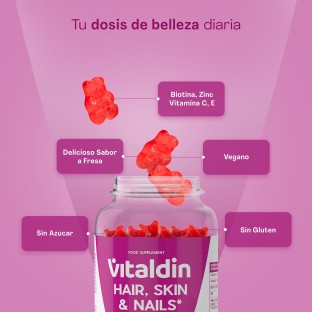 Gominolas para Pelo, Piel y Uñas, con Biotina y Zinc