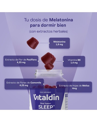 Gominolas para dormir con Melatonina ֎ Vitaldin