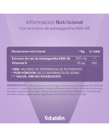 Gominolas de Ashwagandha - Vitaldin