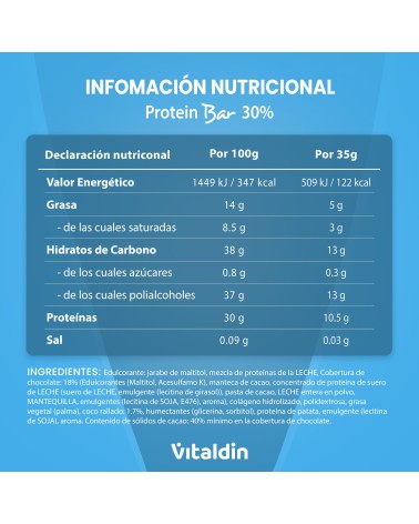 Barritas proteicas con sabor Coco y Bajas en Azúcar