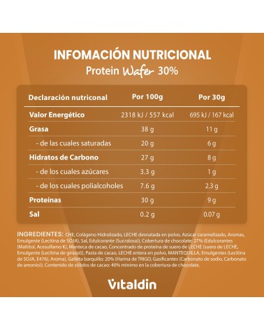 Barritas Wafer proteicas con colágeno sabor caramelo salado