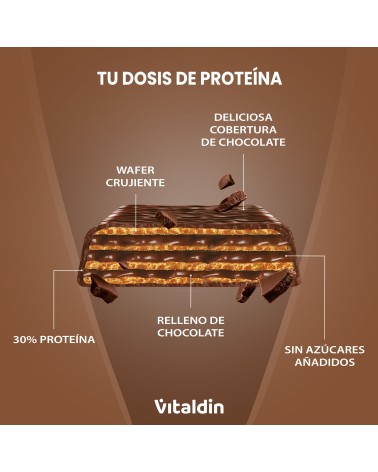 Barritas Wafer proteicas con colágeno sabor chocolate