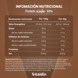 12 x Barritas Wafer proteicas, de Chocolate y con Colágeno - Energía y Sabor
