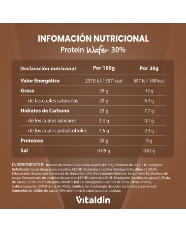 Barritas Wafer proteicas con colágeno sabor chocolate