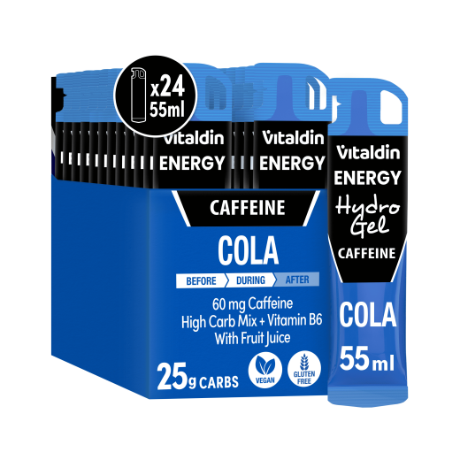 Hydro Energy Gel Cafeína Sabor Cola – Caja 24 geles energéticos x 55 ml