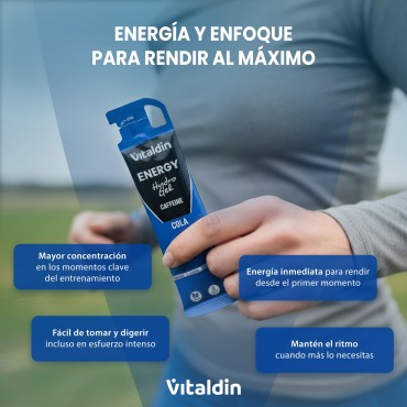 Hydro Energy Gel Cafeína Sabor Cola – Caja 24 geles energéticos x 55 ml