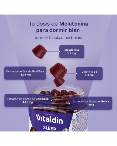 Gominolas para dormir con Melatonina ֎ Vitaldin