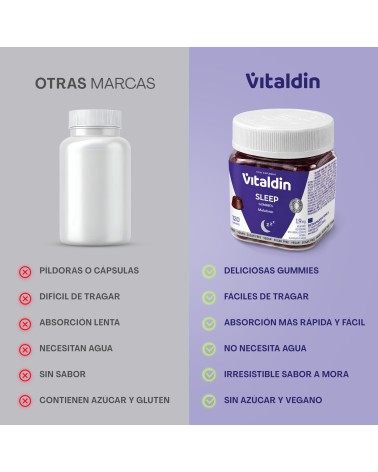 Gominolas para dormir con Melatonina ֎ Vitaldin