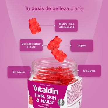 Gominolas para Pelo, Piel y Uñas, con Biotina y Zinc
