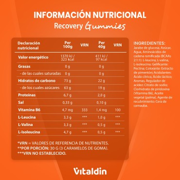 Orange BCAA gummies - Vitaldin