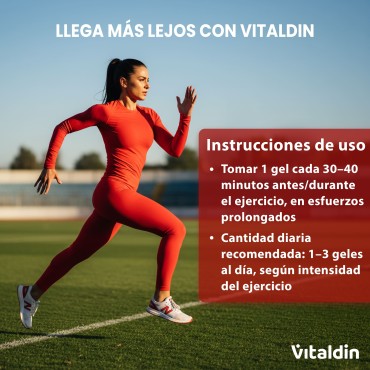 24 x Gel energético de Cafeína y frutos rojos - Vitaldin