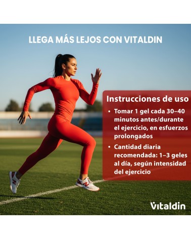 Gel energético de Cafeína y frutos rojos - Vitaldin