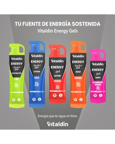Gel energético de Cafeína y frutos rojos - Vitaldin