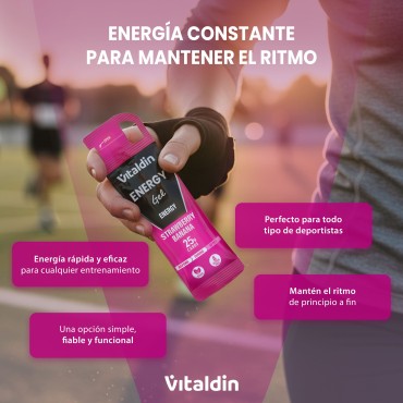 24 x Caffeine Free Strawberry & Banana Energy Gel - Vitaldin