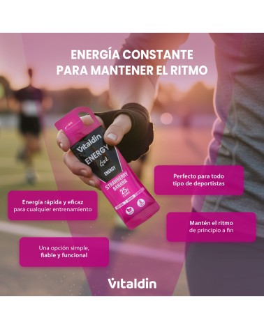 Gel energético sin Cafeína fresa y plátano - Vitaldin