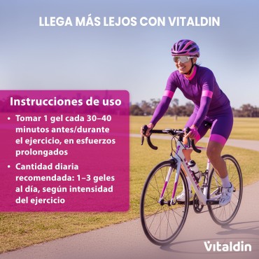 24 x Gel energético sin Cafeína fresa y plátano - Vitaldin
