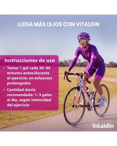 Gel energético sin Cafeína fresa y plátano - Vitaldin