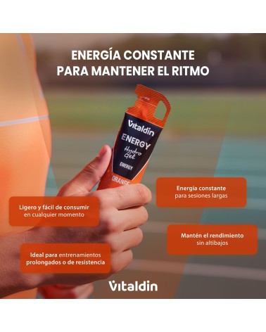 Gel energético Hydro sin Cafeína Naranja | Vitaldin