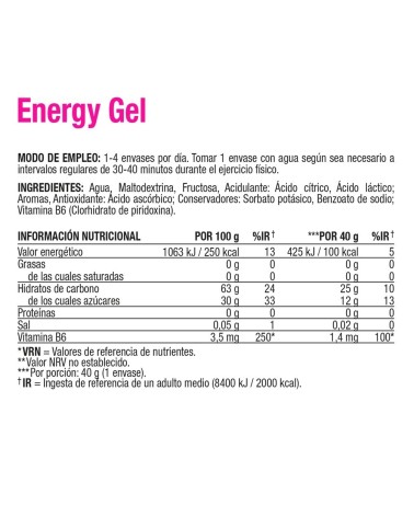 24 x Caffeine Free Strawberry & Banana Energy Gel - Vitaldin