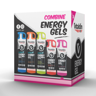 24 x Gel energético sin Cafeína fresa y plátano - Vitaldin
