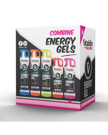 Gel energético sin Cafeína fresa y plátano - Vitaldin
