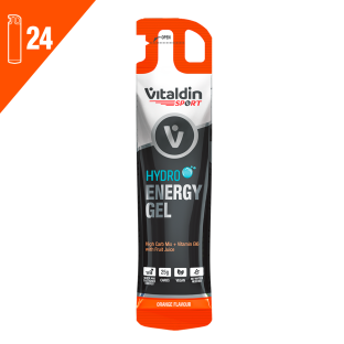 Hydro Energy Gel Sabor Naranja (Sin Cafeína) – Caja 24 geles energéticos x 55 ml