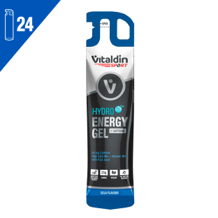 24 x Gel energético Hydro cafeína cola - Vitaldin