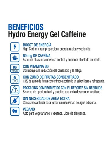 Gel energético Hydro cafeína cola - Vitaldin