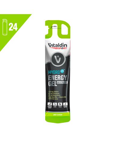 Hydro Energy Gel Electrolitos Sabor Lima – Caja 24 geles energéticos x 55 ml