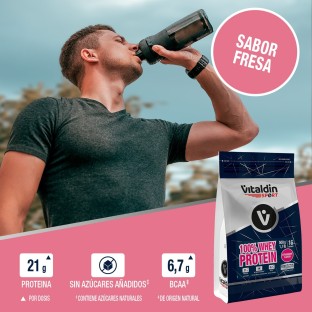 Proteína Whey fresa - Vitaldin