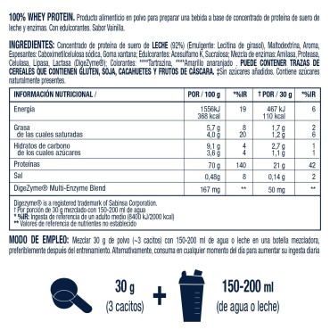 Proteína Whey vainilla - Vitaldin