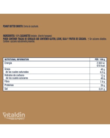 Crema de cacahuete 100% natural  - Vitaldin